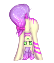 Size: 3456x4000 | Tagged: safe, artist:mimihappy99, oc, oc only, oc:lila, pony, butt, female, looking between legs, mare, plot, simple background, solo, transparent background