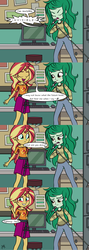 Size: 2893x8157 | Tagged: safe, artist:pony4koma, sunset shimmer, wallflower blush, equestria girls, equestria girls series, forgotten friendship, g4, battle of the bands, blushing, embarrassed, invisible (song), karaoke, song