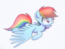 Size: 1175x897 | Tagged: safe, artist:xp_r6, rainbow dash, pegasus, pony, female, mare, simple background, solo, spread wings, white background, wings