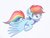 Size: 1175x897 | Tagged: safe, artist:xp_r6, rainbow dash, pegasus, pony, g4, female, mare, simple background, solo, spread wings, white background, wings