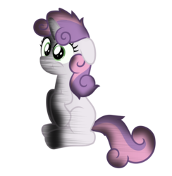 Size: 3000x3070 | Tagged: safe, artist:sollace, sweetie belle, pony, g4, burned, cute, female, floppy ears, high res, implied explosion, messy mane, missing cutie mark, show accurate, simple background, sitting, smiling, solo, transparent background, vector