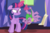 Size: 1214x800 | Tagged: safe, artist:emositecc, spike, twilight sparkle, alicorn, dragon, pony, g4, molt down, my little pony: friendship is magic, female, glowing horn, horn, magic, mare, telekinesis, twilight sparkle (alicorn), winged spike, wings