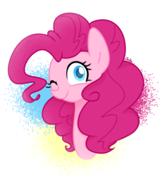Size: 1000x1100 | Tagged: safe, artist:chautung, pinkie pie, earth pony, pony, g4, female, mare, smiling, solo