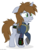 Size: 4686x6083 | Tagged: safe, artist:suramii, oc, oc only, oc:littlepip, pony, unicorn, fallout equestria, absurd resolution, clothes, fanfic, fanfic art, female, floppy ears, hooves, horn, jumpsuit, mare, pipbuck, raised hoof, simple background, solo, teeth, transparent background, vault suit