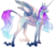 Size: 1024x896 | Tagged: safe, artist:leechetious, oc, oc only, alicorn, pony, alicorn oc, magical lesbian spawn, next generation, offspring, parent:trixie, parent:twilight sparkle, parents:twixie, simple background, solo, transparent background