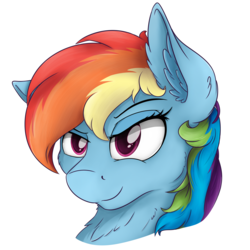 Size: 1800x1800 | Tagged: safe, artist:check3256, rainbow dash, pony, g4, chest fluff, ear fluff, female, fluffy, simple background, solo, transparent background, white outline