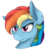 Size: 1800x1800 | Tagged: safe, artist:check3256, rainbow dash, pony, g4, chest fluff, ear fluff, female, fluffy, simple background, solo, transparent background, white outline