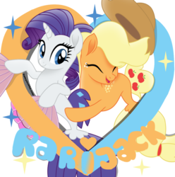 Size: 891x897 | Tagged: safe, artist:famymotta, applejack, rarity, seapony (g4), my little pony: the movie, cowboy hat, cute, duo, eyes closed, female, freckles, hat, jackabetes, lesbian, mare, one small thing, raribetes, rarijack, seaponified, seapony applejack, seapony rarity, shipping, simple background, species swap, stetson, transparent background