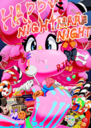 Size: 905x1280 | Tagged: safe, artist:theobrobine, pinkie pie, earth pony, anthro, g4, bust, candy, cute, diapinkes, female, food, full mouth, halloween, holiday, looking at you, mare, portrait, solo