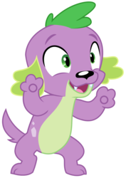Size: 2184x3081 | Tagged: safe, artist:sketchmcreations, edit, editor:slayerbvc, vector edit, spike, spike the regular dog, dog, equestria girls, equestria girls specials, g4, my little pony equestria girls: dance magic, accessory-less edit, bipedal, dancing, high res, jazz hands, male, missing accessory, paws, simple background, solo, transparent background, underpaw, vector