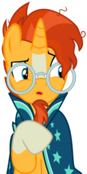 Size: 1688x3350 | Tagged: safe, artist:sketchmcreations, sunburst, pony, unicorn, g4, the parent map, confused, male, open mouth, raised hoof, simple background, solo, stallion, transparent background, vector