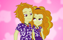 Size: 1024x660 | Tagged: safe, artist:jessiexie, adagio dazzle, equestria girls, g4, adagimoroso, allegro amoroso, equestria guys, female, male, r63 paradox, rule 63, self paradox, selfcest, shipping, straight