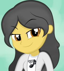 Size: 1024x1143 | Tagged: safe, artist:danielitamlp, oc, oc only, oc:dany melody, equestria girls, g4, clothes, equestria girls-ified, female, simple background, smiling, smirk, solo