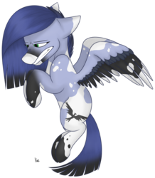 Size: 747x855 | Tagged: safe, artist:yourbestnightmaree, oc, oc only, oc:jet, pegasus, pony, colored wings, female, mare, multicolored wings, simple background, solo, transparent background
