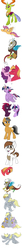 Size: 800x9000 | Tagged: safe, artist:celestial-rainstorm, big macintosh, crackle pop, derpy hooves, dinky hooves, discord, fizzlepop berrytwist, pipsqueak, quibble pants, scootaloo, sugar belle, tempest shadow, thorax, twilight sparkle, alicorn, changedling, changeling, pony, g4, broken horn, female, food, horn, king thorax, kissing, male, muffin, scootaloo can fly, ship:sugarmac, shipping, simple background, sketch, sketch dump, straight, twilight sparkle (alicorn), white background, younger