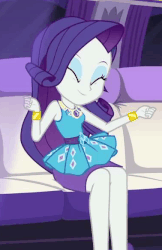 Size: 378x584 | Tagged: safe, screencap, rarity, driving miss shimmer, equestria girls, equestria girls series, g4, ^^, animated, belt, bracelet, clothes, cropped, cute, cutie mark on clothes, dancing, dancity, driving miss shimmer: rarity, eyes closed, eyeshadow, female, frilly design, geode of shielding, gif, gold, hairpin, jewelry, legs, limousine, magical geodes, makeup, pencil skirt, pendant, raribetes, rarity peplum dress, skirt, sleeveless, solo, spotlight, tank top