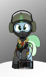 Size: 1536x2560 | Tagged: safe, artist:xphil1998, oc, oc only, oc:sweetwater, pony, unicorn, bandit (r6s), battery, clothes, electricity, jacket, military, military uniform, rainbow six siege, solo, uniform