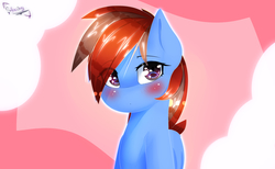 Size: 2600x1600 | Tagged: safe, artist:shan3ng, oc, oc only, oc:riksha, pegasus, pony, bust, female, mare, portrait, solo