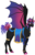 Size: 944x1467 | Tagged: safe, artist:bijutsuyoukai, oc, oc only, alicorn, pony, bat wings, female, magical lesbian spawn, mare, offspring, parent:nightmare moon, parent:princess amore, simple background, solo, tongue out, transparent background