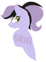 Size: 398x530 | Tagged: safe, artist:superrosey16, oc, oc only, oc:stella nova, pegasus, pony, bust, female, heart eyes, mare, portrait, simple background, solo, transparent background, watermark, wingding eyes