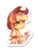 Size: 1220x1615 | Tagged: safe, artist:inowiseei, applejack, earth pony, pony, g4, cowboy hat, female, hat, honesty, mare, simple background, smiling, solo, stetson, transparent background