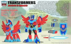 Size: 3624x2253 | Tagged: safe, artist:aleximusprime, alicorn, pony, armor, autobot, autobots in equestria, blaster, high res, matrix of leadership, optimus prime, ponified, shield, sword, transformers, weapon