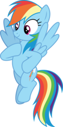 Size: 4634x9345 | Tagged: safe, artist:fruft, rainbow dash, pegasus, pony, g4, the saddle row review, absurd resolution, cute, dashabetes, female, hoof on chest, hoof on hip, legs together, mare, simple background, smiling, solo, spread wings, transparent background, vector, wings
