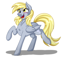Size: 2300x2200 | Tagged: safe, artist:jack-pie, derpy hooves, pegasus, pony, g4, blushing, female, high res, mare, mummy red girl is red, mummy she pushed red, open mouth, rugrats, simple background, smiling, solo, transparent background