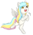 Size: 1024x1096 | Tagged: safe, artist:foxhatart, pegasus, pony, raffle prize, rainbow hair, random pony, simple background, transparent background