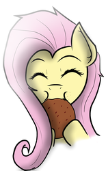 Size: 1507x2387 | Tagged: safe, artist:dusk-spark, fluttershy, pegasus, pony, g4, cookie, cute, female, food, mare, shyabetes, simple background, solo, white background