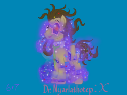 Size: 1024x768 | Tagged: safe, artist:sixes&sevens, derpibooru exclusive, doctor whooves, time turner, earth pony, pony, g4, body horror, doctor who, dr nyarlathotep, eldritch abomination, modular, simple background, stars, tentacle hair