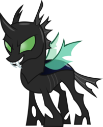 Size: 1439x1781 | Tagged: safe, artist:frownfactory, oc, oc only, oc:trophus, changeling, .svg available, changeling oc, green changeling, simple background, solo, svg, transparent background, vector