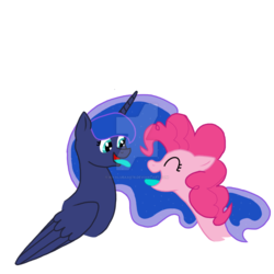 Size: 1024x1024 | Tagged: safe, artist:kiyalubaa678, pinkie pie, princess luna, g4, female, lesbian, ship:lunapie, shipping