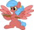 Size: 1944x1729 | Tagged: safe, artist:darknutlord521, oc, oc only, oc:sparkie sprocket, pegasus, pony, belly button, crossbow, female, hoof hold, mare, simple background, sitting, solo, transparent background, two toned wings