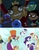 Size: 1199x1529 | Tagged: safe, screencap, claude, rarity, pony, unicorn, g4, inspiration manifestation, beast boy, comparison, creepy puppets, cyborg (dc comics), female, glowing horn, hat, horn, magic, male, mare, puppet, robin, saddle bag, stallion, teen titans, telekinesis, top hat