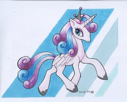 Size: 850x687 | Tagged: safe, artist:andpie, princess flurry heart, pony, g4, female, older, solo, traditional art