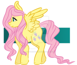 Size: 600x508 | Tagged: safe, artist:blooddrop2004, fluttershy, pony, g4, female, simple background, solo, transparent background, watermark
