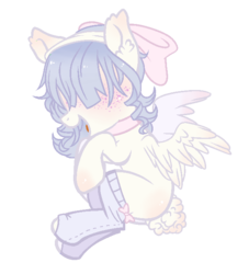 Size: 618x682 | Tagged: safe, artist:sugartm, oc, oc only, oc:neko, pegasus, pony, clothes, female, hair over eyes, mare, simple background, socks, solo, transparent background