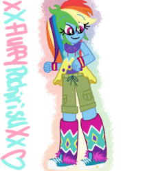 Size: 1024x1229 | Tagged: safe, artist:xxfluffypachirisuxx, rainbow dash, equestria girls, g4, my little pony equestria girls: legend of everfree, camp fashion show outfit, clothes, converse, female, shoes, simple background, sneakers, solo, transparent background