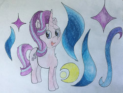 Size: 1024x768 | Tagged: safe, artist:akuneanekokuro, starlight glimmer, pony, unicorn, g4, cutie mark, female, solo, traditional art