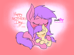 Size: 2048x1536 | Tagged: safe, artist:php142, oc, oc only, earth pony, pony, blushing, cuddling, cute, dialogue, eyes closed, female, mother and daughter, mother's day