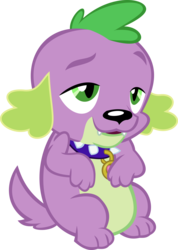 Size: 3552x4987 | Tagged: safe, artist:red4567, spike, spike the regular dog, dog, equestria girls, equestria girls specials, g4, my little pony equestria girls: movie magic, belly, chubby, collar, fat, fat spike, male, simple background, sitting, solo, transparent background, vector