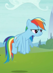 Size: 947x1297 | Tagged: safe, screencap, rainbow dash, pegasus, pony, g4, non-compete clause, annoyed, cropped, female, frown, mare, solo
