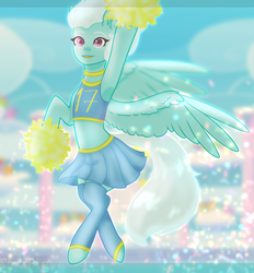 Size: 1584x1704 | Tagged: safe, artist:kawipie, fleetfoot, pegasus, pony, g4, cheerleader, female, solo