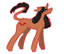 Size: 1400x1200 | Tagged: safe, artist:tartsarts, oc, oc only, oc:red tape, pony, unicorn, bags under eyes, glasses, simple background, solo, transparent background