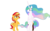 Size: 8000x5000 | Tagged: safe, artist:davidsfire, artist:sunshi, edit, editor:slayerbvc, princess celestia, sunset shimmer, alicorn, unicorn, equestria girls, equestria girls specials, g4, horse play, my little pony equestria girls: mirror magic, absurd resolution, accessory-less edit, bare hooves, bipedal, female, in the human world for too long, mare, missing accessory, ponies sitting like humans, simple background, sitlestia, sitting, stool, transparent background