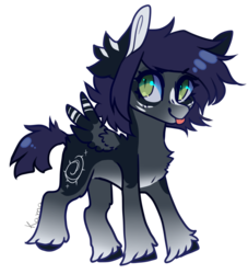 Size: 1112x1224 | Tagged: safe, artist:skimea, oc, oc only, oc:kama, pegasus, pony, female, filly, simple background, solo, tongue out, transparent background, younger