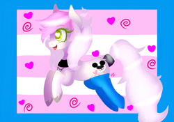 Size: 5000x3500 | Tagged: safe, artist:sweethearts11, oc, oc only, oc:pandita, earth pony, pony, clothes, female, heart eyes, mare, socks, solo, wingding eyes