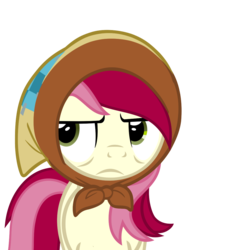 Size: 980x1080 | Tagged: safe, artist:kody02, roseluck, earth pony, pony, g4, the parent map, aside glance, clothes, disgruntled, female, headscarf, scarf, show accurate, simple background, transparent background, vector