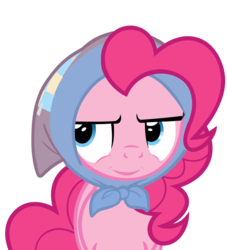 Size: 980x1080 | Tagged: safe, artist:kody02, pinkie pie, earth pony, pony, g4, the parent map, aside glance, clothes, female, headscarf, scarf, simple background, transparent background, vector